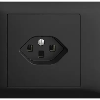 Prise INC EDIZIOdue T23 16A noir, 45…69mm, avec bornes enfichables 