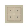 Kit frontal kallysto 60×60 mm beige pour interrupteur/contact p.stores quadruple 