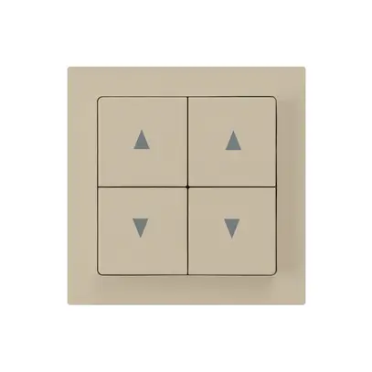 Kit frontale kallysto 60×60 mm beige p.interruttore/pulsante tapparelle 4 tasti 