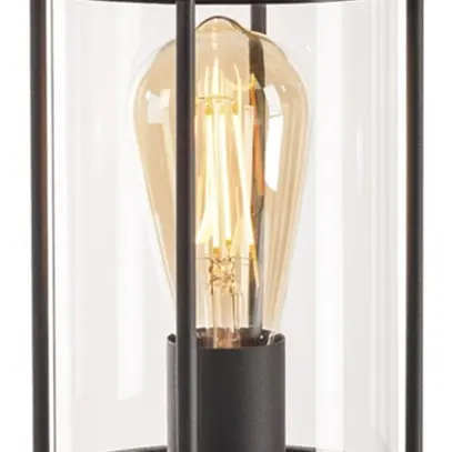 Lampe de table SLV PHOTONIA E27 60W IP44 Ø146×254mm noir/verre 