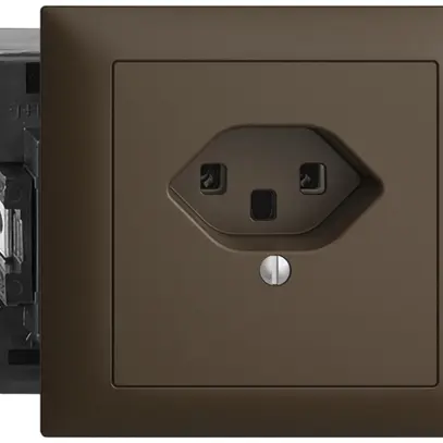 Presa INS EDIZIOdue T23 16A coffee 53mm, morsetti a vite 
