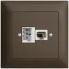 Boîte de raccordement ENC 1×TT,1×RJ45/u 4P EDIZIOdue ITplus ITM coffee 