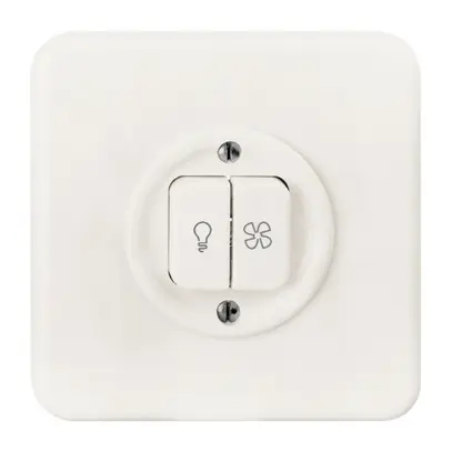 Kit frontale INC FH bianco 86×86mm bottone doppio 