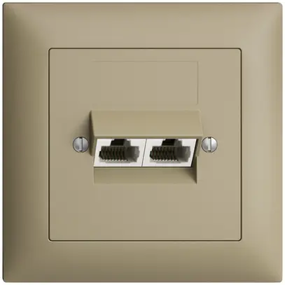 Presa INC 2×RJ45/u 8P sep. EDIZIOdue sand ITplus 