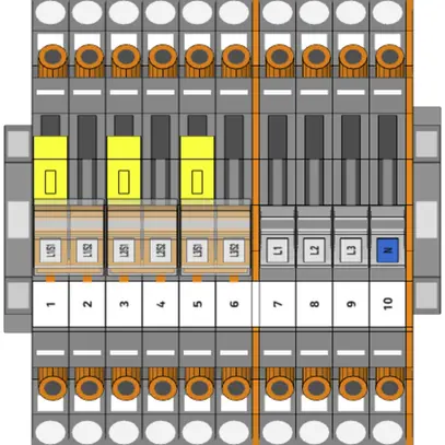 Morsettiera WAGO per transformatore di corrente "EW-contare tipo2" 