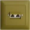 Prise ENC 2×RJ45/u 8P sép.EDIZIOdue olive ITplus 