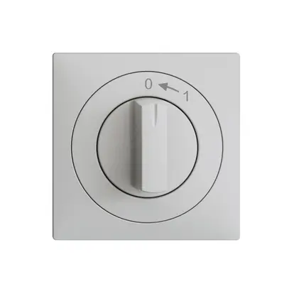 Kit frontale EDIZIOdue 0<-1 grigio chiaro 60×60mm per pulsante girevole 