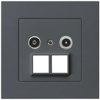 Prise multimédia ENC kallysto.pro R/TV 19dB 2GHz anthracite 