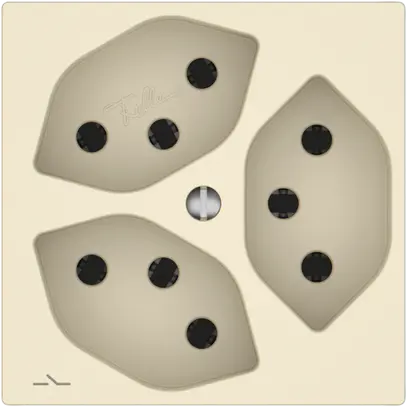 Prise EDIZIO.liv SNAPFIX® 3×T13 1×S cr 