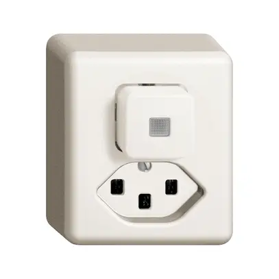 Comb. lum. AP 6/1L+T23 FH bianco, con lente, LED giallo 