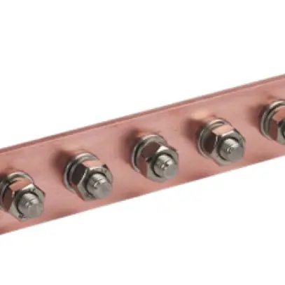 Barre de compensation de potentiel DEHN/elvatec Cu 8×M10×25mm 