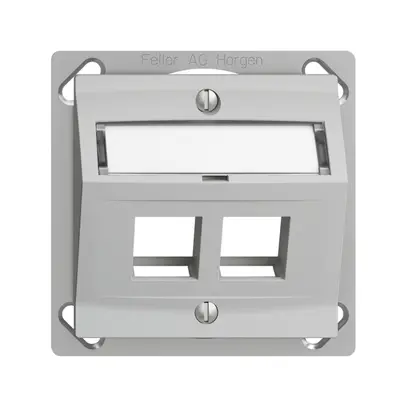 Kit d.montage INC Edue FM.TE, a.capot d.sortie oblique, p.2×Keystone, gris clair 