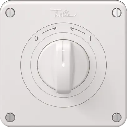 Contatto rotativo NEVO N.CO con manopola, KS, 0<->1, bianco 