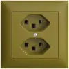 Prise ENC 2×T23 16A EDIZIOdue olive, avec bornes enf. 