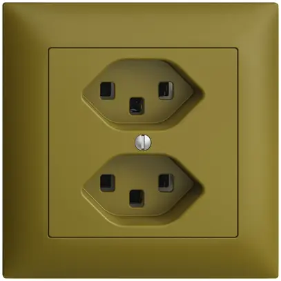 Presa INC 2×T23 16A EDIZIOdue olive, con morsetti innest. 