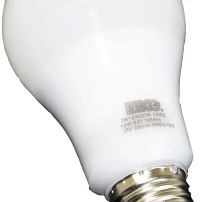 Lampe LED ELBRO E27, A60, 12W, 230V, 2700K, 1055lm, opale, réglable 