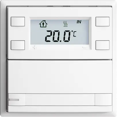 Pulsante RTH INC KNX 1×EDIZIOdue F bianco, con carta+LED RGB 