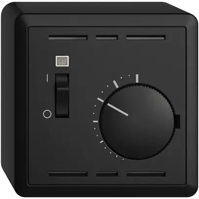 Termostato ambiente AP EDIZIOdue nero, con interrutore 