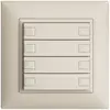 Poussoir ENC KNX 4× EDIZIOdue crema RGB sans LED 