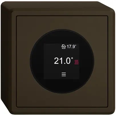 Thermostat d'ambiance AP EDIZIO.liv SNAPFIX® 230VAC 4…30°C 74×74mm umbra 