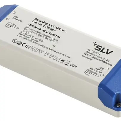 Convertisseur LED SLV 50 (12…50W), 24V, 500…2080mA, réglable TRIAC L/C 