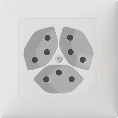 Presa ENC SIDUS 3×T13 bianco con shutter 