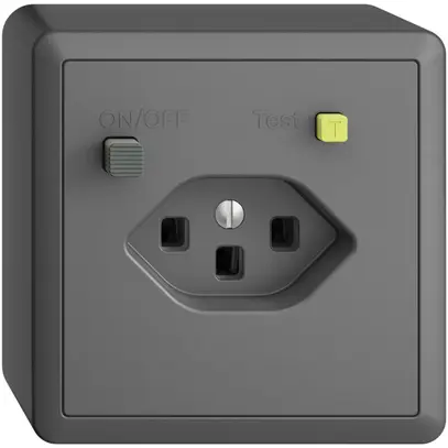 Presa AP EDIZIOdue T23 FI 30mA grigio scuro 