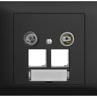 Prise multimédia INC EDIZIOdue BKE EASYNET 15dB, p.2×RJ45 S-One, noir 