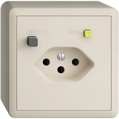 Prise AP EDIZIOdue T13 FI 30mA crema 