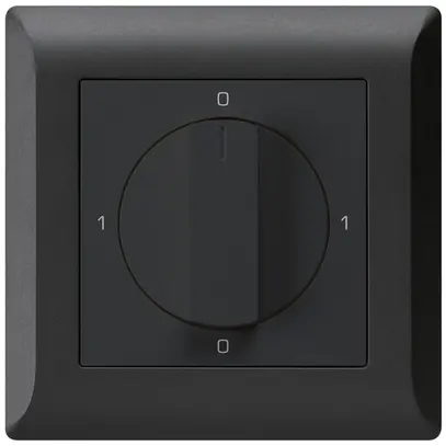 Interruttore rotativo INC kallysto.line 0/1L nero con manopola 