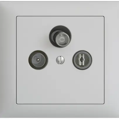 Presa antenna INS SAT DB52 EDIZIOdue grigio chiaro, con IEC/F 