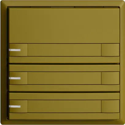 Pulsante KNX RGB EDUE, 250mW, c.LED RGB, carta, 3×pulsante, com.2×tasti, ov 