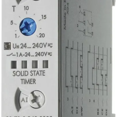 Relais temporisé AMD Finder 80.71, 1C 1A 24…240VAC/DC multifonction 