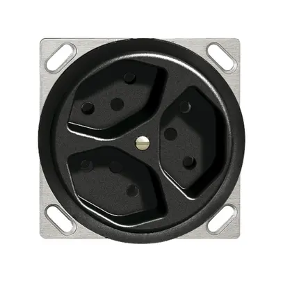 Presa INS FH 3×13/3S JK nero 