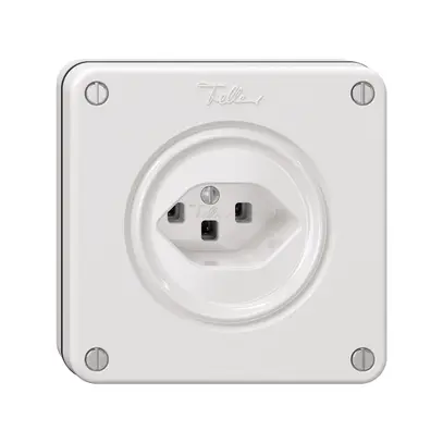 Prise NUPU NEVO, 1×T23, blanc 