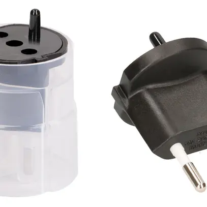 Adattatore fisso MH 2L 10A 230VAC Schuko/T11 CEE7/17-CH T11, nero 