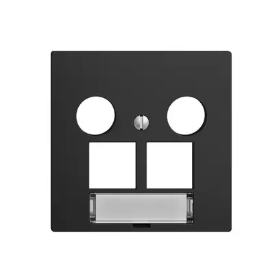 Kit di copertura EdizioDUE F, p.presa multimedia EASYNET, p.2×RJ45 S-One, nero 