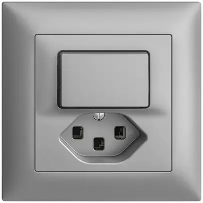 Combinazione INC A-R/1L+T23 16A EDIZIOdue silver 