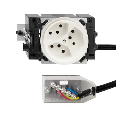 Prise INC FH 3×T13 L1 blanc 49…69mm pour câble plat Technofil 