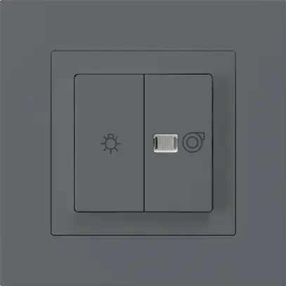Interrupteur lumineux ENC kallysto.pro anthracite 1/1L symbole lumin.+vent. 