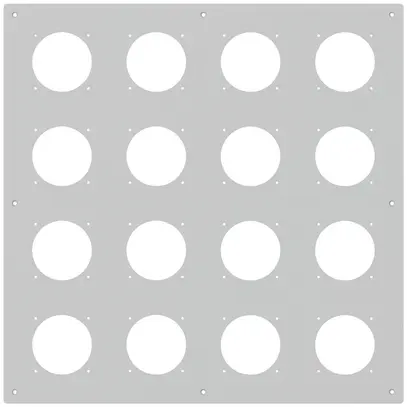 UP-Montageplatte robusto 4×4 Aluminium, grau 