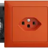 Prise INC EDIZIOdue T23 16A 49…69mm orange, avec bornes enfichables 