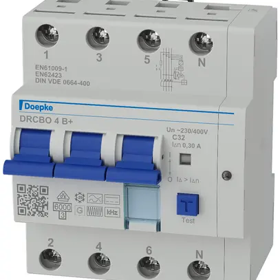Disgiuntore differenziale Doepke DRCBO 4 tipo B 3L+N 32A 300mA 6kA C 