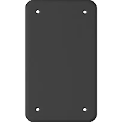 Abdeckplatte I-I 4-Befestigungslöcher schwarz 