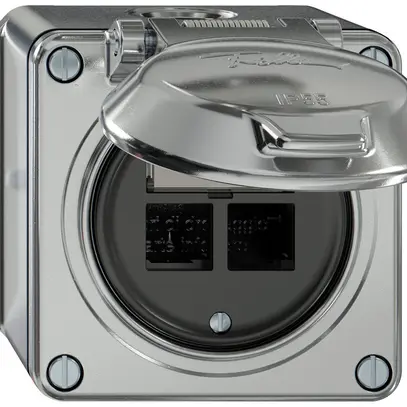 Kit di montaggio AP Feller ELEMENT SNAPFIX® EASYNET 2×diritto 111×96mm all 