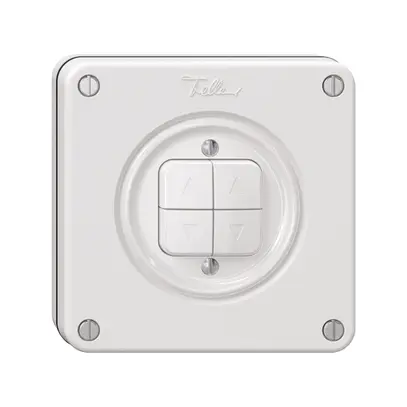 NUPU-Storentaster NEVO, 2-Kanal, Einbautiefe 18 mm, 87×87 mm, weiss 