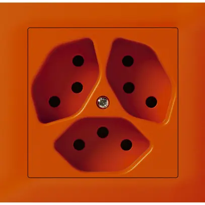 Presa INS kallysto 3×T13 montaggio T scatola INS G3 telaio a innesto arancione 