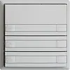 UP-Taster KNX 3-fach EDIZIOdue hellgrau RGB mit LED mit Papiereinlage 
