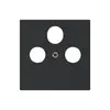 Placca frontale kallysto nero per R/TV/SAT 60×60mm 