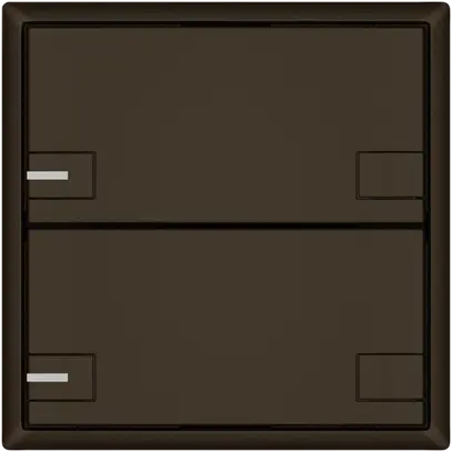 Poussoir KNX RGB EDIZIO.liv SNAPFIX® capteur temp.RGB-LED 2× comm.2T br 